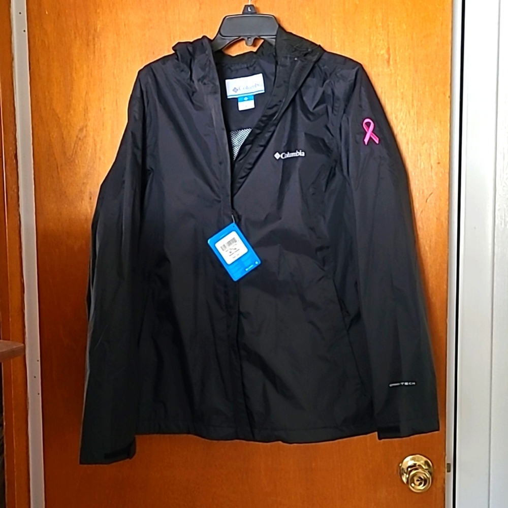 Women's NWT XL Columbia Tested Tough in Pink Rain Jacket